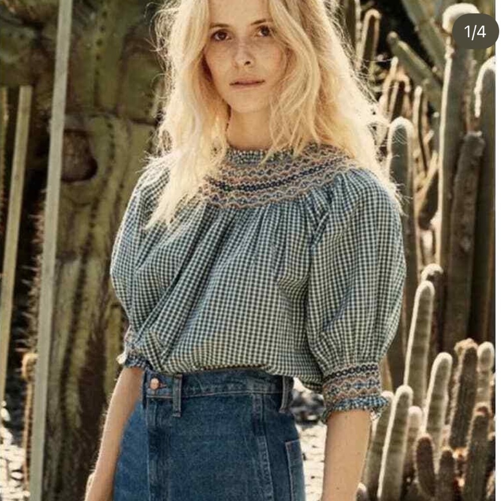DOEN Hester Top in Josephine Plaid - S